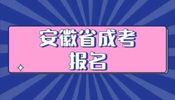安徽省成考報名